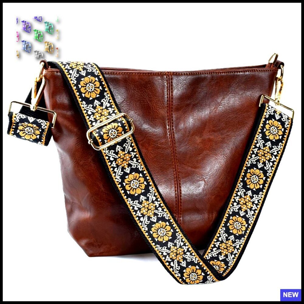 Vegan Leather Hobo Crossbody Bag Adjustable Strap Casual Chic Purse